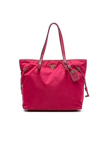 Prada Saffiano Trimmed Tessuto Tote (view 1)