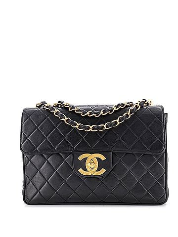 Chanel Vintage Classic Single Flap Bag Quilted Lambskin Jumbo (view 1)