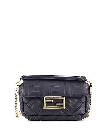 Fendi Baguette NM Bag Zucca Embossed Leather Mini (view 1)