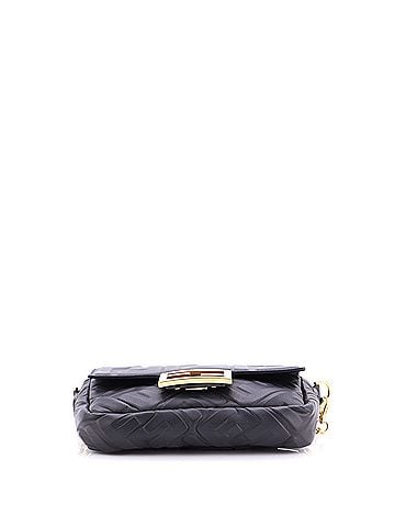 Fendi Baguette NM Bag Zucca Embossed Leather Mini (view 2)
