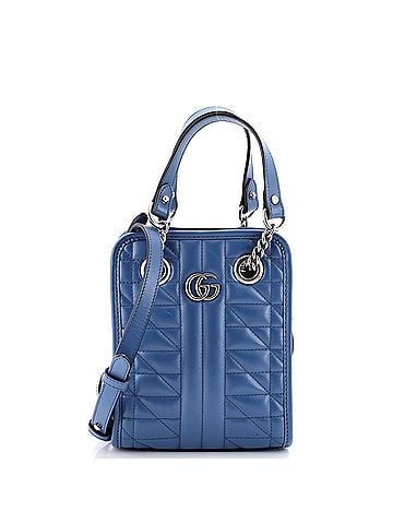 Gucci GG Marmont Handle Crossbody Bag Matelasse Leather Mini (view 1)