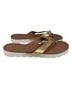 Coach Gold Brown Flip Flops Size EU 38 - photo 2