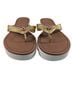 Coach Gold Brown Flip Flops Size EU 38 - photo 4
