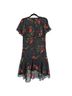 Hell Bunny Vixen 100% Polyester Floral Black Red Casual Dress Size XS - photo 2