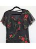 Hell Bunny Vixen 100% Polyester Floral Black Red Casual Dress Size XS - photo 4