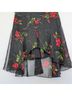 Hell Bunny Vixen 100% Polyester Floral Black Red Casual Dress Size XS - photo 15