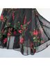 Hell Bunny Vixen 100% Polyester Floral Black Red Casual Dress Size XS - photo 8