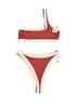 Free People Red Orange Ivory Two Piece Swimsuit Size S - photo 1