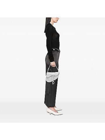 Dior Oblique Embossed Calfskin Saddle Bag (view 2)