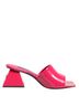 Dolce & Gabbana Basic 100% Leather Solid Pink Pink Open Toe Block Heel Mules Sandals Women's Shoes Size 4 1/2 - photo 1