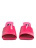 Dolce & Gabbana Basic 100% Leather Solid Pink Pink Open Toe Block Heel Mules Sandals Women's Shoes Size 4 1/2 - photo 2