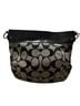 Coach Print Black Gray Leather Shoulder Bag One size - photo 2