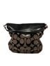 Coach Print Black Gray Leather Shoulder Bag One size - photo 1