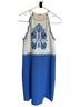 Lilly Pulitzer 93% Polyester 7% Spandex 100% Polyester Color Block Blue White Casual Dress Size 8 - photo 1