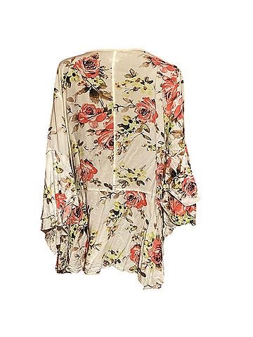 The Pyramid Collection Floral Tunic 3/4 Sleeve Blouse (view 2)
