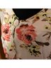 The Pyramid Collection Floral White Pink 3/4 Sleeve Blouse Size L - photo 4