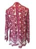Lily Floral White Purple Long Sleeve Blouse Size XXL - photo 2