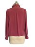 Sézane 100% Silk Pink Multi Color Blouse Size 6 - photo 2
