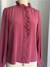 Sézane 100% Silk Pink Multi Color Blouse Size 6 - photo 6
