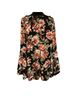 The Pyramid Collection Floral Black Pink Long Sleeve Blouse Size L - photo 2