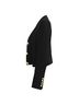 Balmain 100% Other Black  Balmain Button-Embellished Open Front Blazer in Black Viscose Size 4 - photo 2