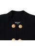 Balmain 100% Other Black  Balmain Button-Embellished Open Front Blazer in Black Viscose Size 4 - photo 5