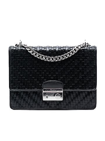 Prada Woven Madras Leather Chain Flap Bag (view 1)