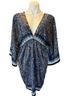 Snap 100% Polyester Paisley Blue Casual Dress Size L - photo 1