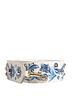 Dolce & Gabbana Basic 100% Leather Solid White White Blue Floral Leather Stud Accessory Shoulder Women's Strap One size - photo 1