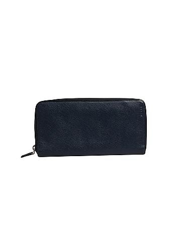 Prada Navy Oliver Embossed Leather Zip-Around Women's Wallet (view 1)