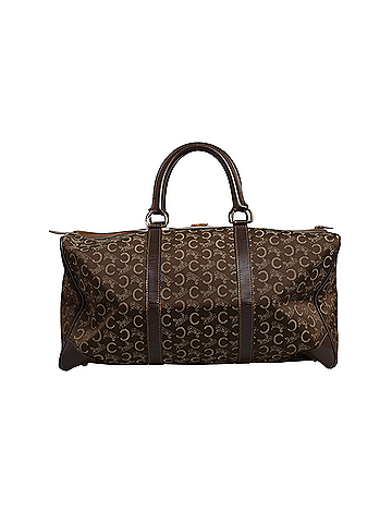 Céline Dark brown and Gold logo Women's duffel (view 1)