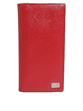 Dolce & Gabbana Basic Red Dauphine Leather ID Men Card Holder Bifold Women's Wallet (view 1)