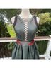Three Floor Black Green Cocktail Dress Size 8 - photo 3