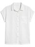 Orvis Solid White Short Sleeve Button-Down Shirt Size M - photo 1