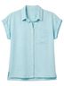 Orvis Solid Blue Short Sleeve Button-Down Shirt Size M - photo 1