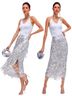 Richard Harris 100% Polyester Print Silver Gold White Skort Size S - photo 1
