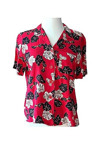 Sag Harbor Sag Harbor Petites Short Sleeve Blouse (view 1)