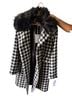 Jessica Simpson Houndstooth Black White Coat Size M - photo 1