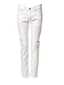 Daniele Alessandrini White Cotton Stretch Skinny Denim Women's Jeans (view 1)