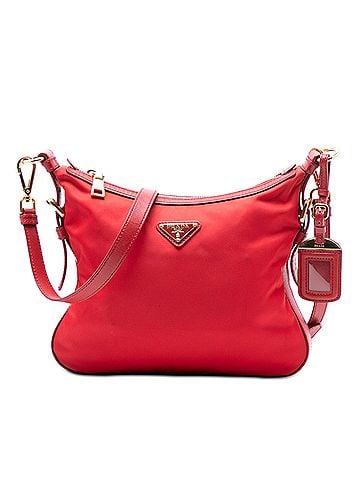 Prada Saffiano Trimmed Tessuto Zip Top Crossbody (view 1)
