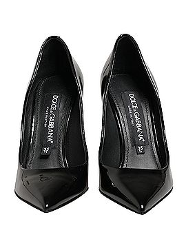Dolce & Gabbana Basic Black Calf Leather Stiletto Heels Pumps Women's Shoes (view 2)