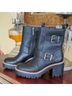Blondo 100% Leather Black Boots Size 6 1/2 - photo 4