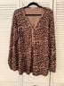 Soft Surroundings Leopard Print Brown Tan Pullover Sweater Size 2X - photo 5