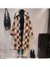 Nasty Gal Inc. 100% Polyester 100% Polyester Checkered-gingham Tan Brown Ivory Coat Size 10 - photo 4