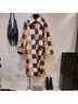 Nasty Gal Inc. 100% Polyester 100% Polyester Checkered-gingham Tan Brown Ivory Coat Size 10 - photo 5