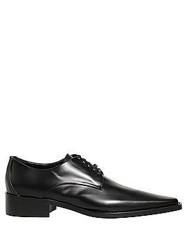 Dolce & Gabbana Basic Black Leather Lace Up Derby Dress Women's Shoes (view 1)