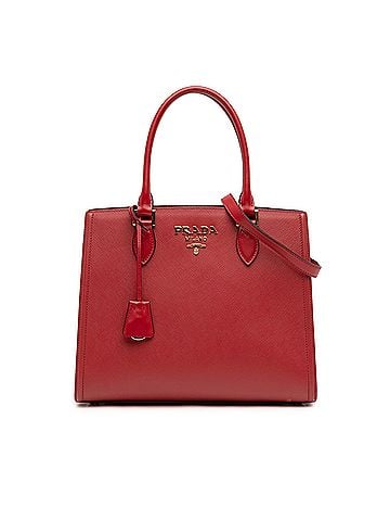 Prada Soft Calf Trimmed Saffiano Lux Satchel (view 1)
