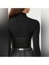 Joah Brown Black Long Sleeve Top Size M - photo 8