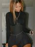Joah Brown Black Long Sleeve Top Size M - photo 9
