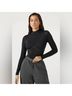 Joah Brown Black Long Sleeve Top Size M - photo 12